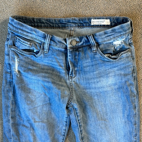Blank NYC Deep Cuff Straight Distressed Jeans - Picture 2 of 4